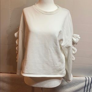 J.O.A white cropped sweater